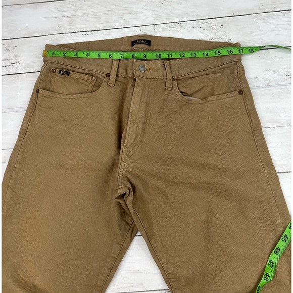 Polo Ralph Lauren Men’s Khaki Slim Straight Size 33x32 Denim Jeans - Picture 10 of 15